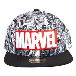 Marvel - klassisk logo caps (sort/hvit)