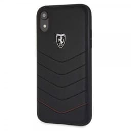 Ferrari iPhone Xr Deksel Svarta SStoffn Ferrari Logo Ekte Skinn Svart