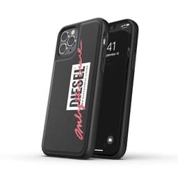 Diesel iPhone 12/iPhone 12 Pro Deksel Moulded Case Embroidery Svart Coral