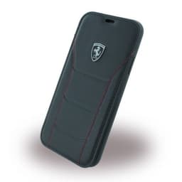 Ferrari 488 Heritage Etui till iPhone X/Xs Ekte Skinn Kortlomme Svart