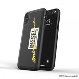 Diesel iPhone 12/iPhone 12 Pro Deksel Moulded Case Embroidery Svart Lime