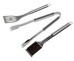 Grillsats rostfritt stål 40 cm - 3 delar