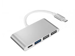 USB-C multiport-adapter USB-C PD, USB 3.0, 2 USB 2.0