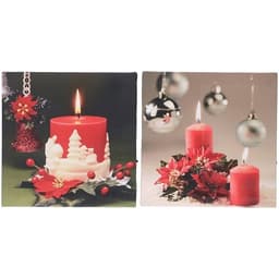 Julebilde med LED 25x25cm