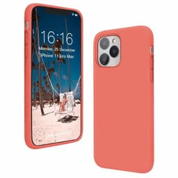 Flytende silikonveske iPhone 11 Pro Max - lys oransje