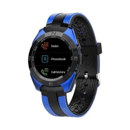 Smartwatch / sportsklokke med Bluetooth - svart / blå