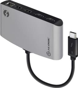 Alogic Thunderbolt 3 Dual HDMI dockingstasjon (grå)