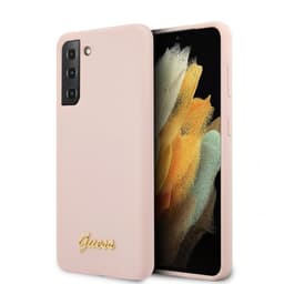 Guess Samsung Galaxy S21 Deksel Metal Logo Rosa