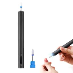 Elektrisk neglelakkpenn / neglefil med LED - Svart
