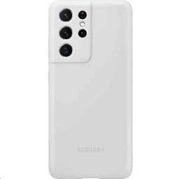 Samsung Original Galaxy S21 Ultra Deksel Silicone Cover Lysegrå