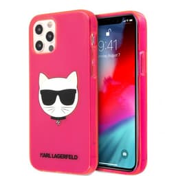 Karl Lagerfeld iPhone 12/iPhone 12 Pro Deksel Choupette Fluo Rosa