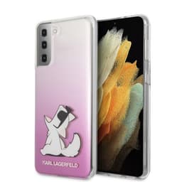 Karl Lagerfeld Samsung Galaxy S21 Plus Deksel Choupette Transparent Rosa