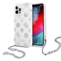 Guess iPhone 12 Pro Max Deksel Chain Peony Sølv