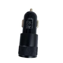 Billader 2.4A med dobbel USB og LED svart