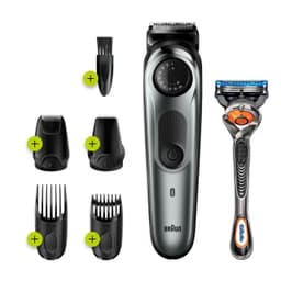 Braun Skjeggtrimmer BT7220 Driftstid (maks) 100 min, Antall lengdetrinn 39, Trinn nøyaktig 0,5 mm, Lithium Ion, Sort/Grå, Trådløs og med ledning