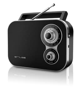 Muse M-051R Svart, 2-bånds bærbar radio,