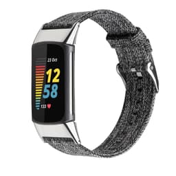 Fitbit Charge 5 armbånd canvas svart / grå (L)