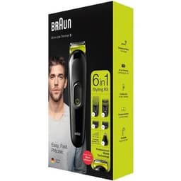 Braun Alt-i-ett skjeggtrimmer og hårklipper MGK3221 Trådløs, Antall lengdetrinn 13, Svart/grønn