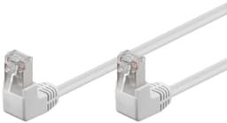 Goobay CAT 5e patchkabel 2x 90° vinklet, F/UTP, hvit