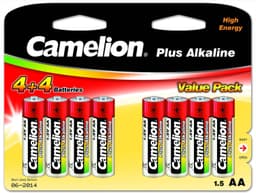 Camelion AA/LR6, Plus Alkaline, 8 stk