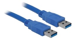 Delock-kabel USB 3.0 Type-A hann> USB 3.0 Type-A hann 0,5 m blå