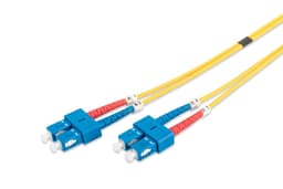 Digitus Patch Cord FO, Duplex, SC til SC SM OS2 09/125 µ, 1 m Gul, SC, SC