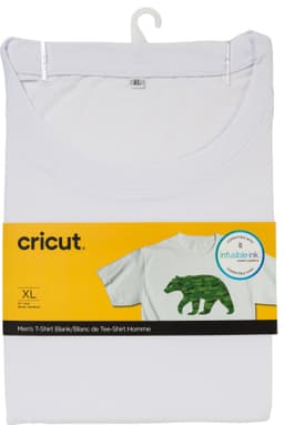 Cricut Infusible Ink hvit t-skjorte for menn (XL)