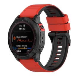 Twin RIB Armbånd Garmin Fenix 7X - Rød/svart