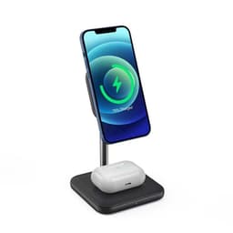 NÖRDIC Trådløs Magsafe Ladestasjon 2 i 1 for Apple Iphone og Airpods Iphone 13 Iphone 12