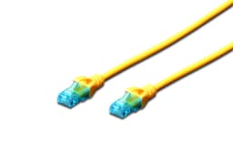 Digitus CAT 5e U-UTP Patch-ledning, PVC AWG 26/7, Modular RJ45 (8/8) plugg, 0,5 m, gul