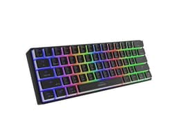 Genesis THOR 660 RGB Gaming-tastatur, RGB LED-lys, USA, Svart, Bluetooth, Kablet, Trådløs tilkobling, Gateron Red Switch