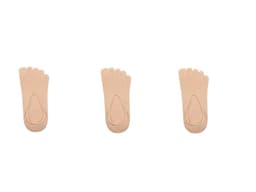 Tåsokker Low Cut Beige 3 Par 36 2/3-38 2/3