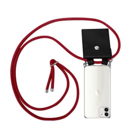 iPhone 12 MINI Deksel med Halskjede (rød)