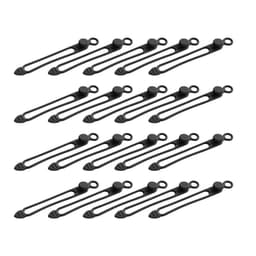 INF Kabelbindere kabelbeholdere kabelholder 20-pak Sort