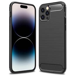Børstet silikon deksel Apple iPhone 15 Pro - Svart