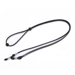Justerbar sportglasögonrem solglasögonband PU Sort
