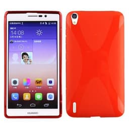 Huawei ASCEND P7 Deksel Case Cover (rød)