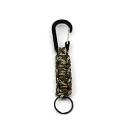 Paracord nøkkelring med karabinkrok Kamuflasje / Grønn