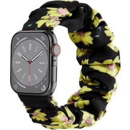 Scrunchie Elastisk armbånd Apple Watch 8 (45mm) - Sunflower