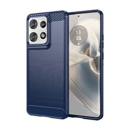 Børstet silikondeksel Motorola Moto G75 5G - Blå