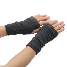 2 par vintervarme stretchy halvfingerhansker unisex Mørk grå