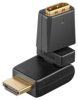 HDMI""-adapter 360°, gullbelagt