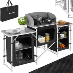 Campingkjøkken 172 × 52 × 104 cm - svart