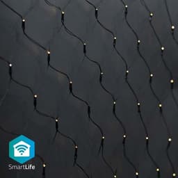 Nedis SmartLife Julelys | Nett | Wi-Fi | Varm Hvit | 400 LED s | 3.00 m | 3 x 3 m | Android™ / IOS
