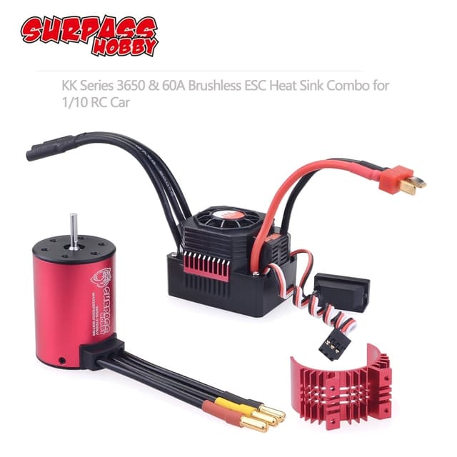 Surpass Hobby Combo  60A ESC m/3650 5900KV BL WP
