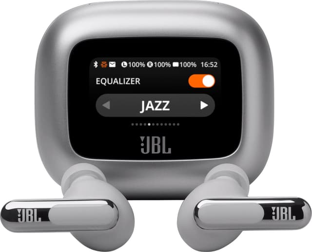JBL Live Beam 3 helt trådløse in-ear hodetelefoner (sølv