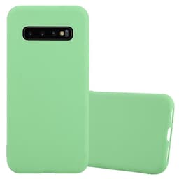 Deksel Samsung Galaxy S10 PLUS Silikon cover (grønn)