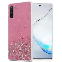Samsung Galaxy NOTE 10 Silikondeksel Glitter (rosa)