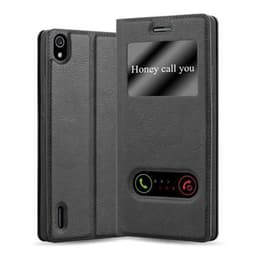 Huawei ASCEND P7 lommebokdeksel cover (svart)