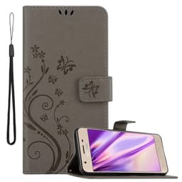 Samsung Galaxy J3 2018 lommebokdeksel Blomster (grå)
